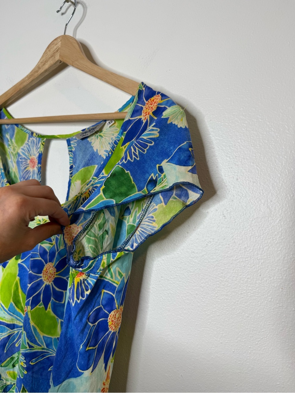 Jams World Bluebell Tropical Floral Swing Shift Flowy Dress size XL - Picture 5 of 10